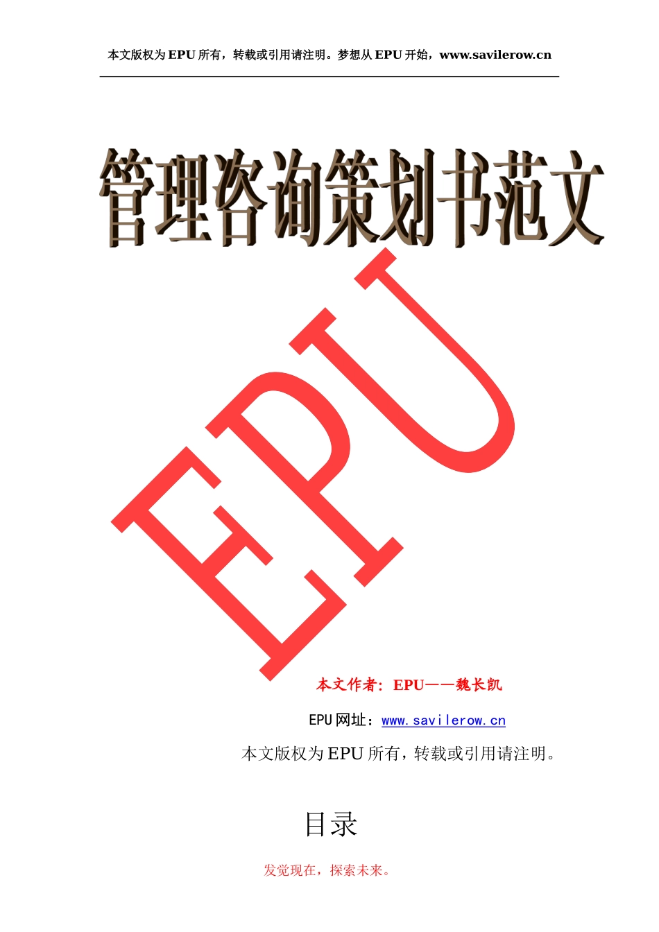 管理咨询公司策划书范文_第1页