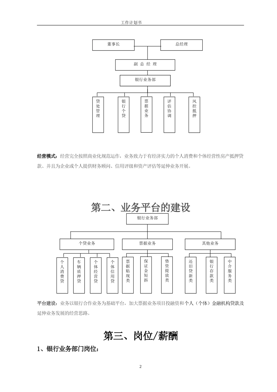 银行商业计划书模板_第2页