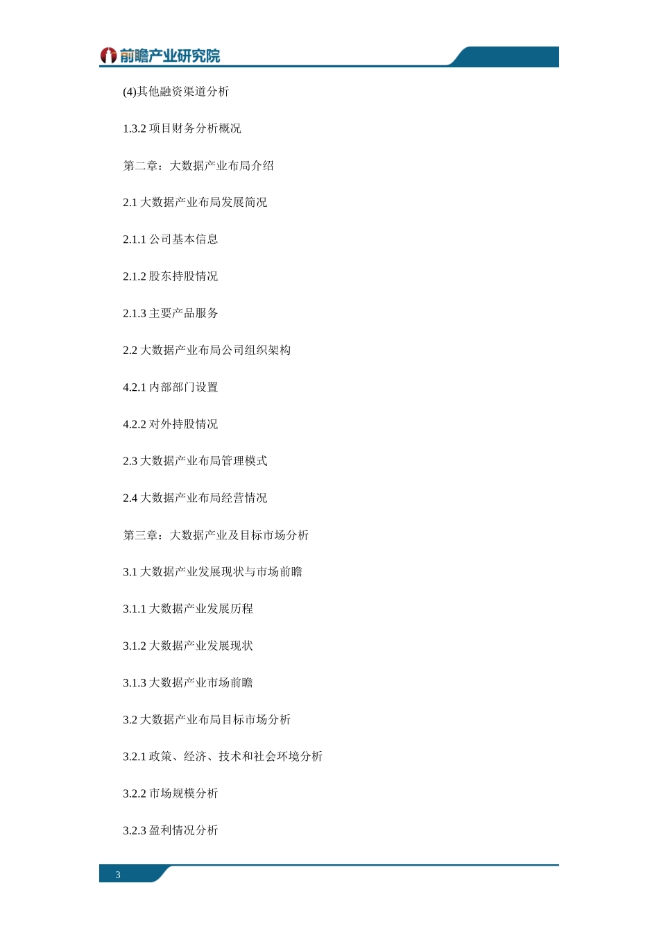 大数据产业布局商业计划书案例_第3页