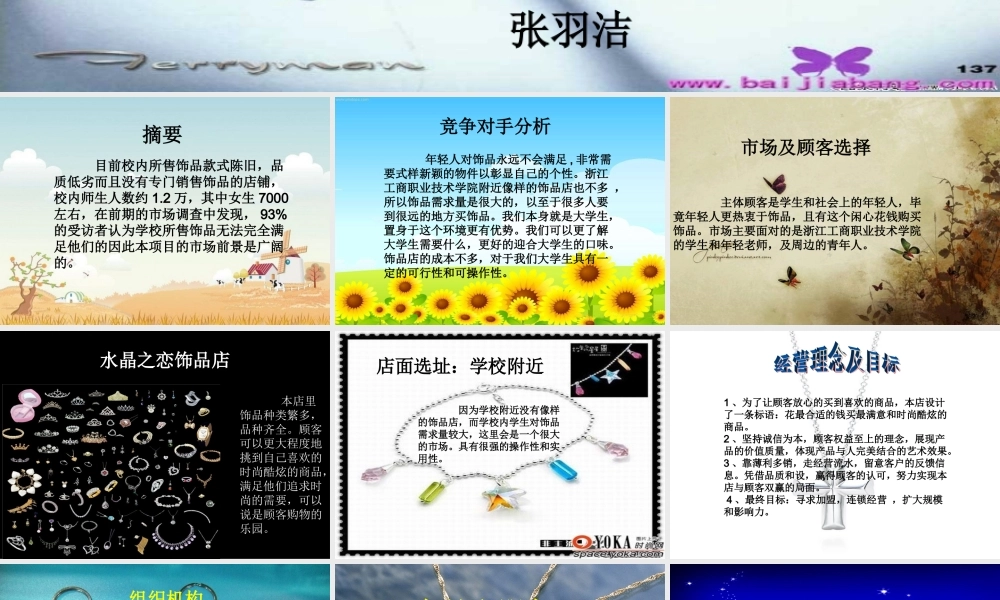 水晶饰品店创业策划书