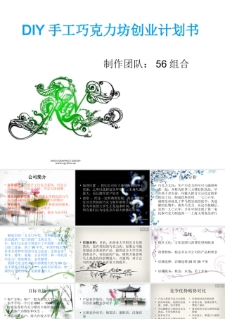 DIY手工巧克力坊创业计划书