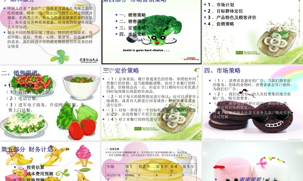 餐厅商业计划书