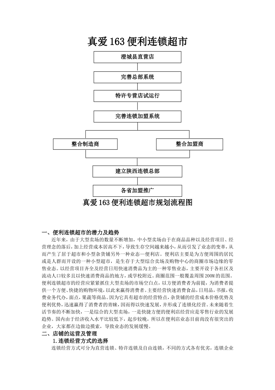 便利连锁超市创业计划书_第3页