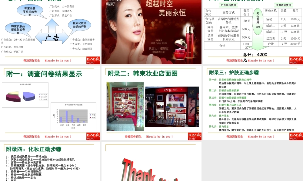 韩束妆业市场营销策划书