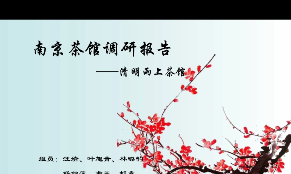 茶馆创业计划书调研报告(精)