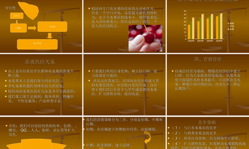 校园水果店创业计划书(31页)