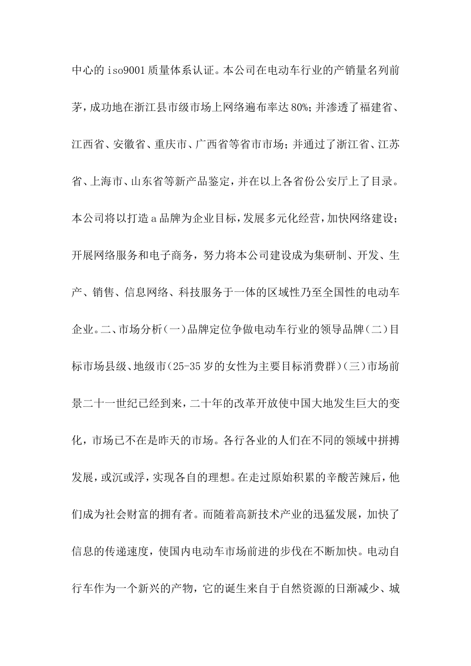 2019年整理--电动车商业创业计划书_第2页