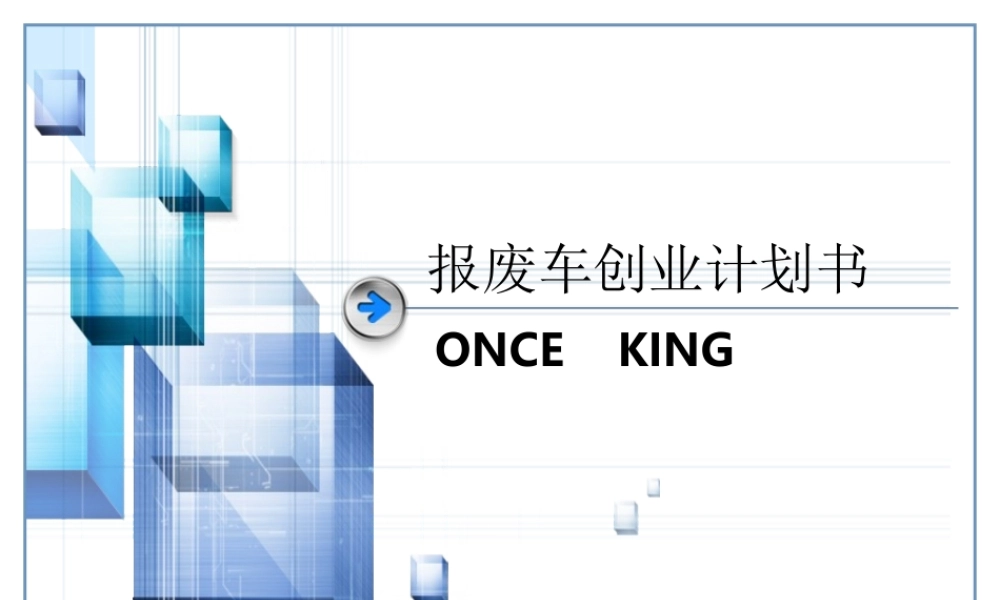 报废车创业计划书