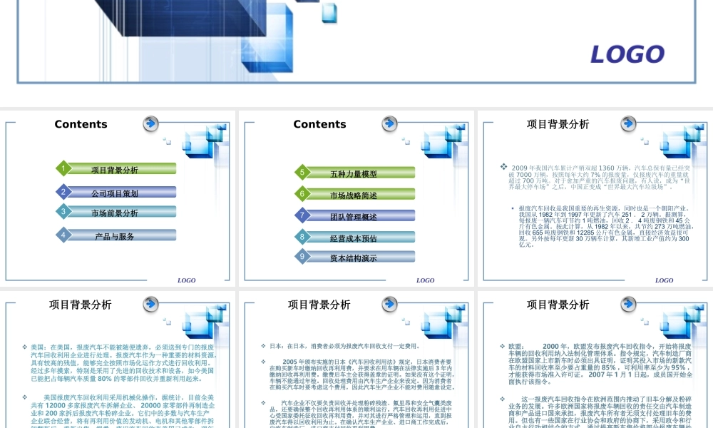 报废车创业计划书