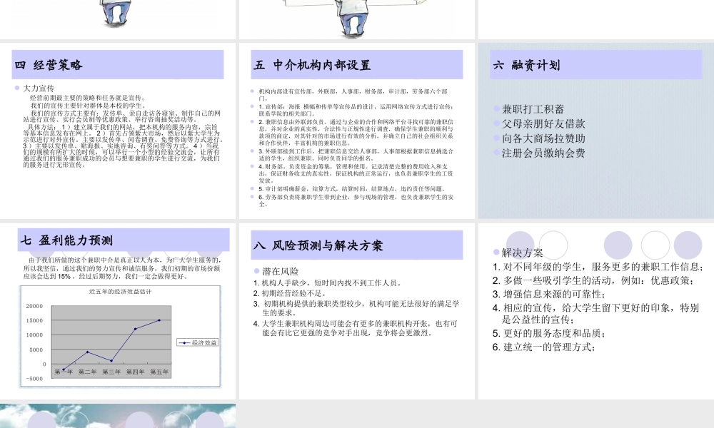 大学生兼职中介的创业计划书