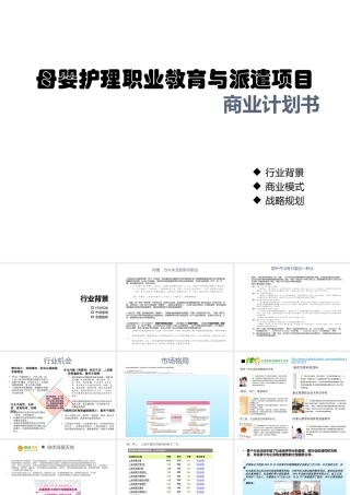 月嫂培训商业计划书