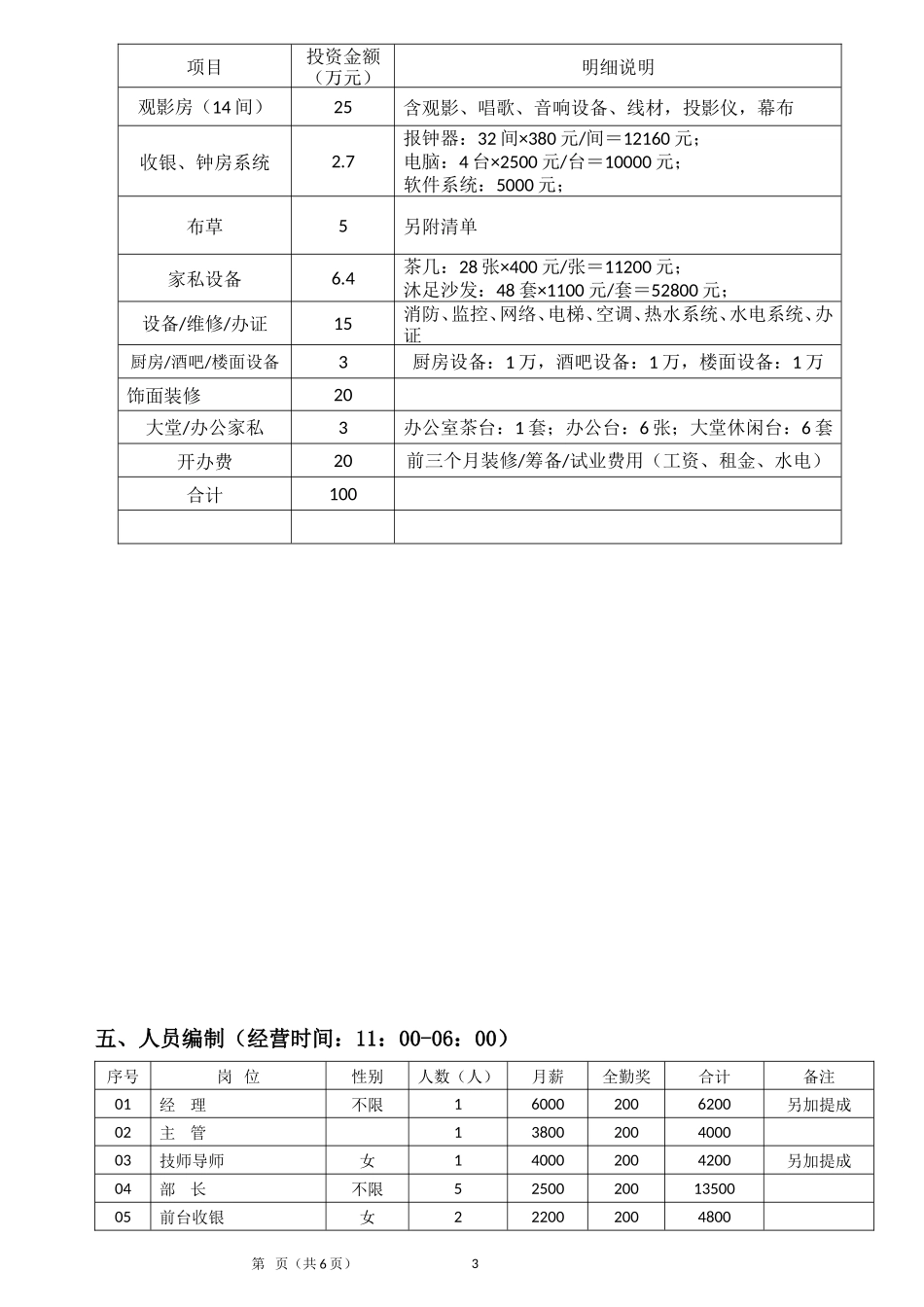 影院式沐足经营计划书_第3页