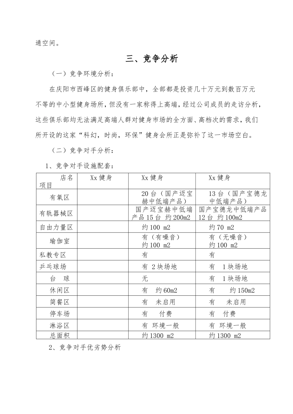 健身俱乐部项目商业创业计划书_第3页