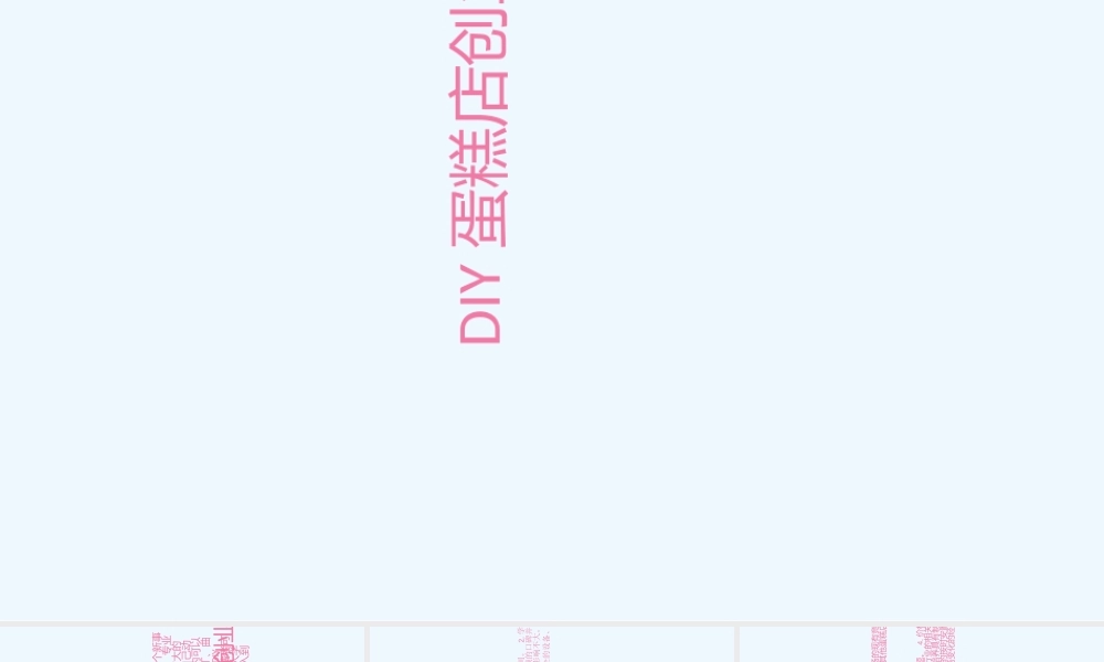 DIY蛋糕店创业策划书及预算书#