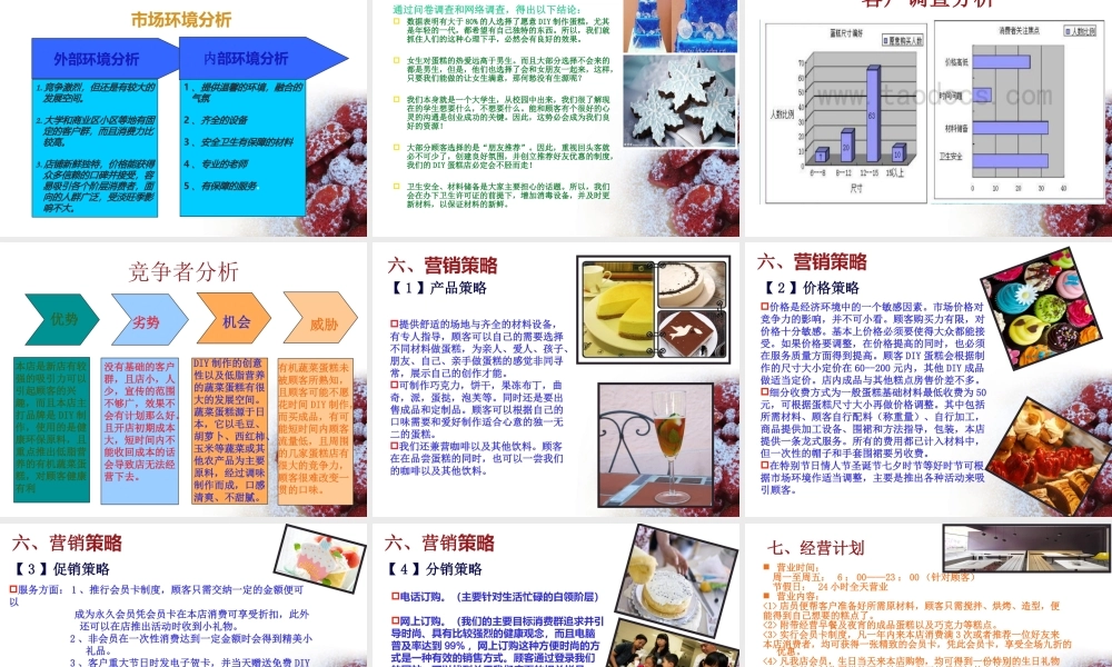 蛋糕店策划书12电商(2)班第一组