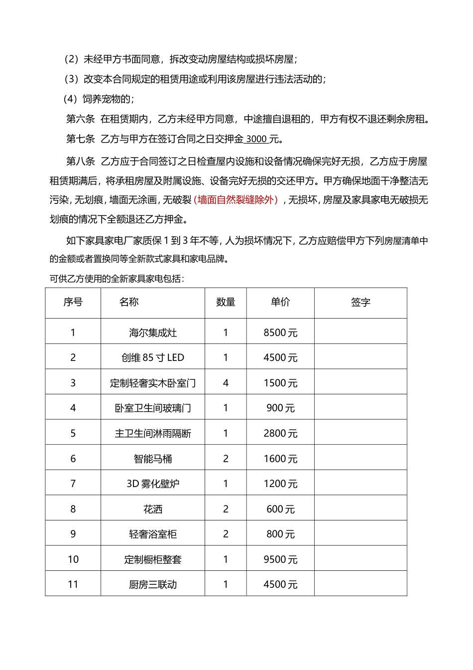 租房合同协议修改最终版_第2页