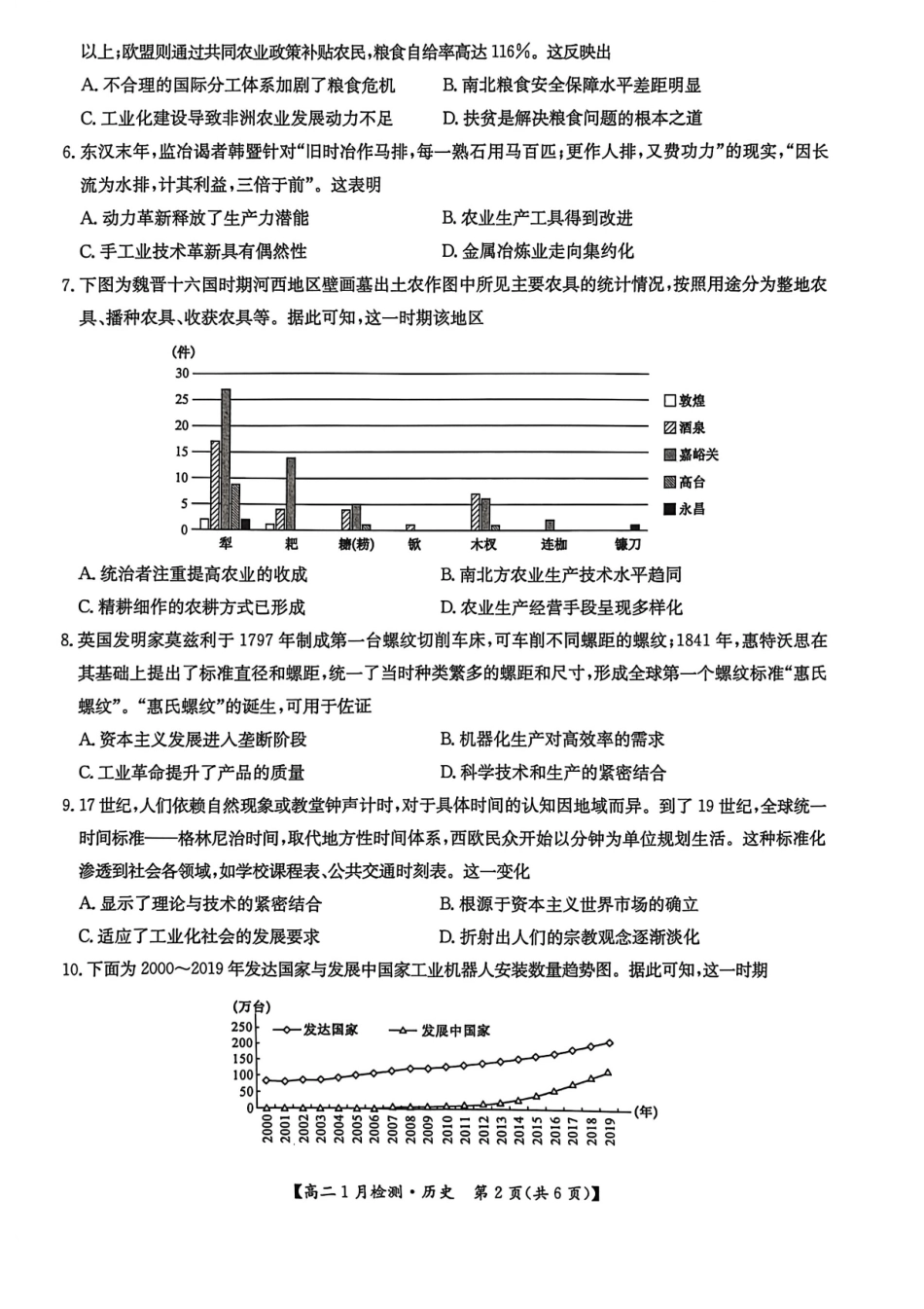 河南省洛阳市洛阳强基联盟2026-2027学年高二上学期1月月考【历史】试卷+答案_第2页